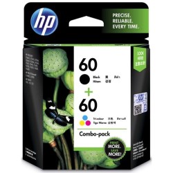 HP 60 Black and Colour Ink Pack- CN067AA - Genuine